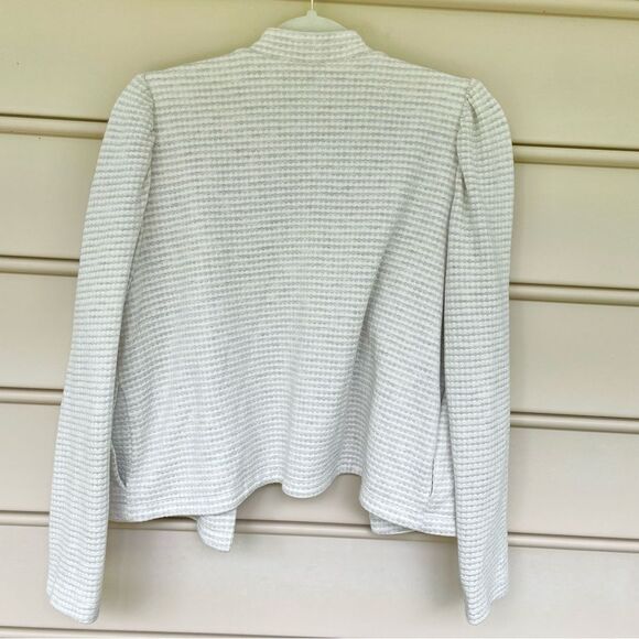 Amour Vert Textured Neutral Open Front Jacket Size M - Picture 5 of 9